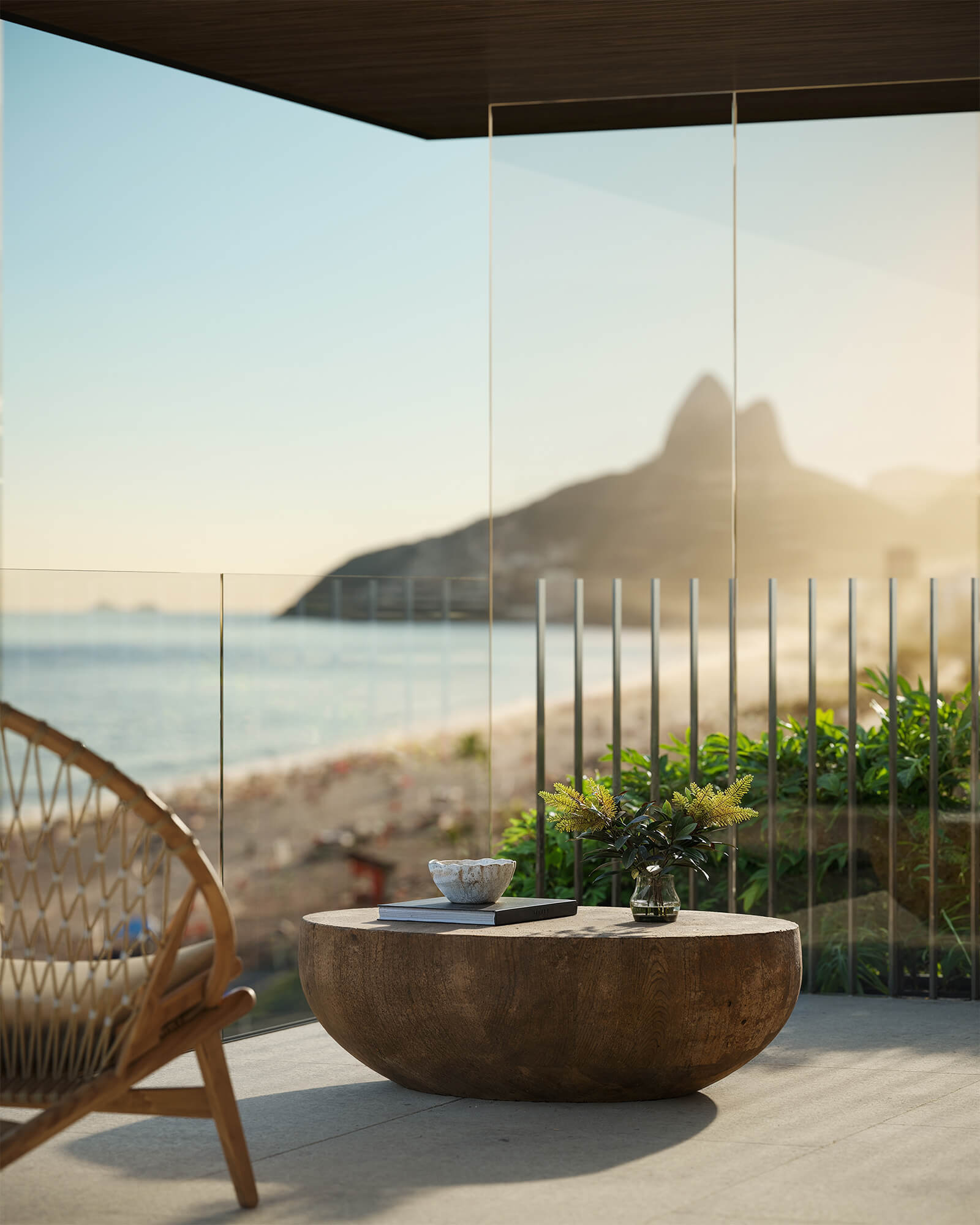 Terraço e área gourmet integrada no Vieira 432 Ipanema